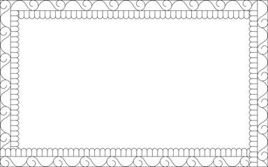 Vector Black and White Boarder designs for Frame and page decoration