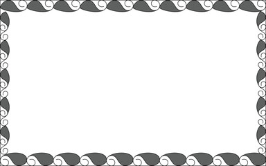 Vector Black and White Boarder designs for Frame and page decoration