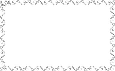 Vector Black and White Boarder designs for Frame and page decoration