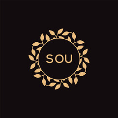 SOU letter logo design .