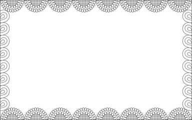 Vector Black and White Boarder designs for Frame and page decoration