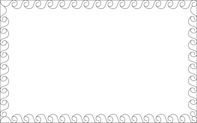 Vector Black and White Boarder designs for Frame and page decoration