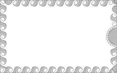 Vector Black and White Boarder designs for Frame and page decoration