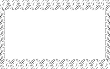 Vector Black and White Boarder designs for Frame and page decoration