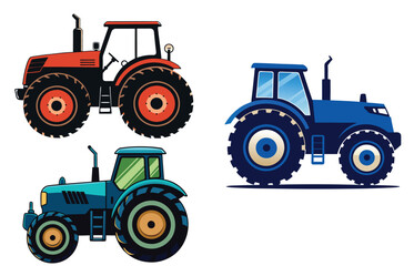 tractor isolated on white