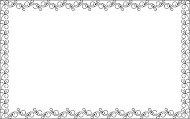 Vector Black and White Boarder designs for Frame and page decoration