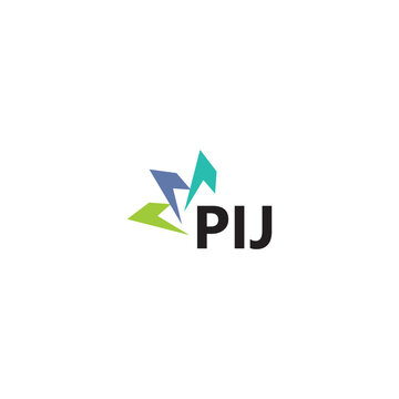 PIJ letter logo design on white background. Creative  modern PIJ letter logo design. Vector design.