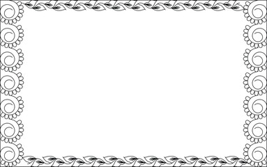 Vector Black and White Boarder designs for Frame and page decoration