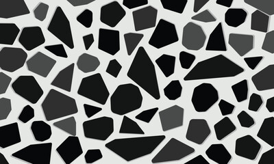 Enhance your project’s visual appeal with a grey gravel and pebble mosaic stone pattern, featuring paving texture for an elegant, nature inspired vector background aesthetic.