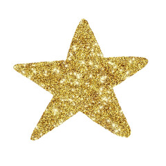 golden gold glitter christmas star doodle ornament element png transparent clipart cutout digital planner sticker