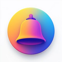 Vibrant Gradient Bell Icon - Modern App Design