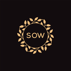 SOW letter logo design .