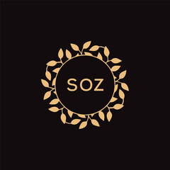 SOZ letter logo design .