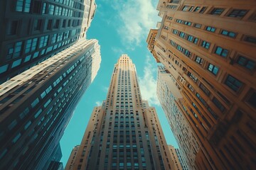 Obraz premium Modern City Buildings Daytime View