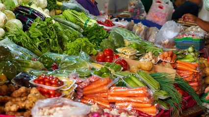 Vegetables on the street market