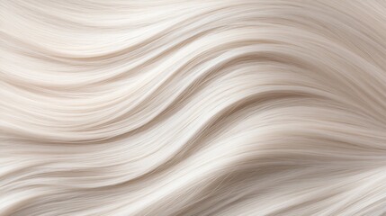 Fototapeta premium Sculpted Elegance: Platinum Silver Wavy Hair in Cool Light Close-Up