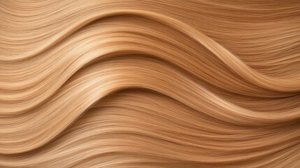 Naklejka premium Sensual Chestnut Brown Wavy Hair in Extreme Macro Detail