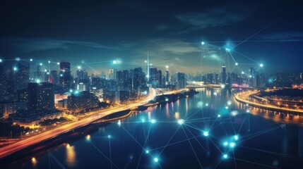 5G, 6G, Big data wireless network, high speed internet, cloud computing or connect diagram technology, Data storage, service, synchronize, online, financial, Connectivity global, smart city, Gen AI