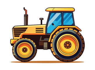 tractor isolated on white
