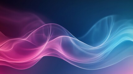 Abstract Pink and Blue Flowing Waves Design