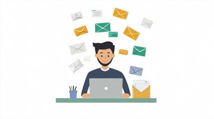 Effective Email Marketing Mailing Service Management Illustration