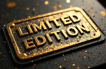 "Limited edition" inscription. For use in graphic design.