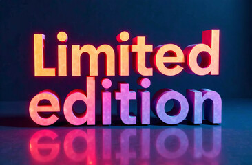 "Limited edition" inscription. For use in graphic design.