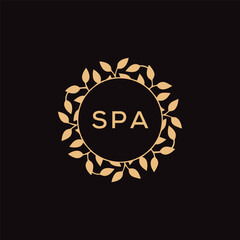SPA letter logo design .
