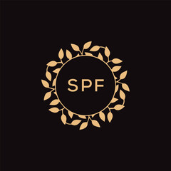 SPF letter logo design .