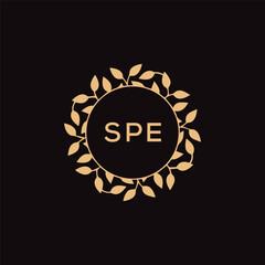 Naklejka premium SPE letter logo design .