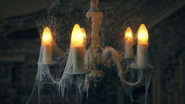 Ghosts Lights Up And Shakes Chandelier, Scary Haunted House