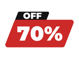 70% off frame with red background on white background
Icon of discounts, promotions, sales