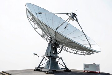 Satellite Dish Design in Modern Aesthetic, Isolated for Creative Use in Digital Media, Representing Communication, Technology, and Connectivity in a Minimalist Style