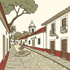 Houses in the street