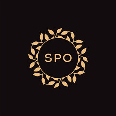 SPO letter logo design .