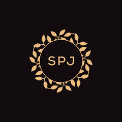 SPJ  letter logo design .