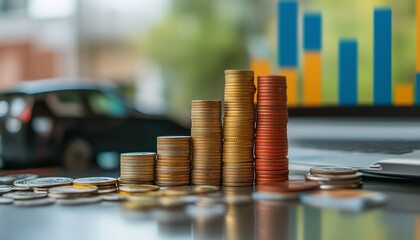 stack of coins as visualisation of growth