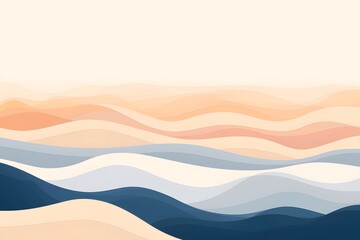 Abstract Pastel Wave Background Coastal Ocean Desert Landscape Design