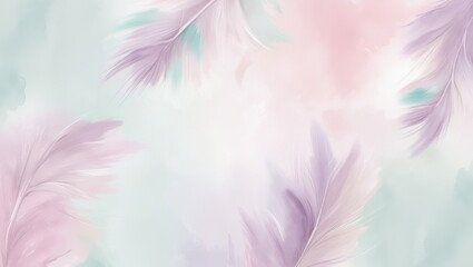 Obraz premium Delicate Pastel Feathers in Soft Colors