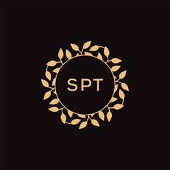 SPT letter logo design .