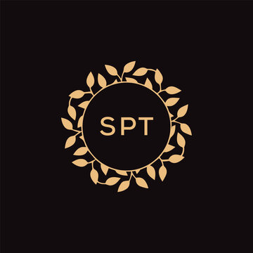SPT letter logo design .