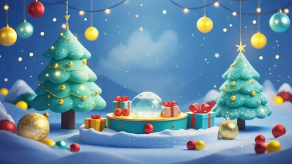 christmas tree with gifts