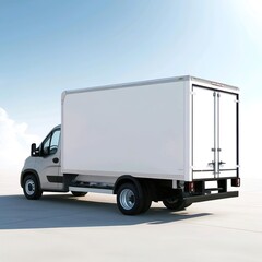 Modern White Box Truck for Transport Services