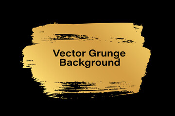 Vector Paint Brush Splash Golden Grunge Stroke