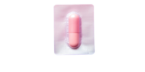 Obraz premium Pharmaceutical capsule transparent background close-up medical product studio lighting isolated perspective for seo impact