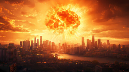 Fototapeta premium The end is near: unveiling the apocalypse in the book of revelation, ai generative. Rapture. Illustration