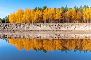 A time-lapse depiction of a forest turning into barren land, with layers of COâ‚‚ visible in the air