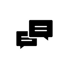 Chat icon Flat vector set outline