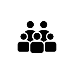 Community icon Flat vector set outline