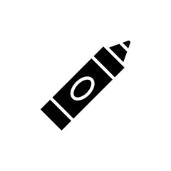 Crayon icon Flat vector set outline